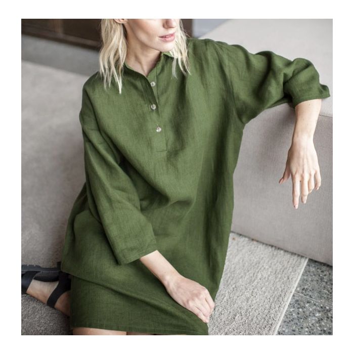 Mīksts mazgāts lins Mossy, atlikums 0.85x1.35m||TavsSapnis