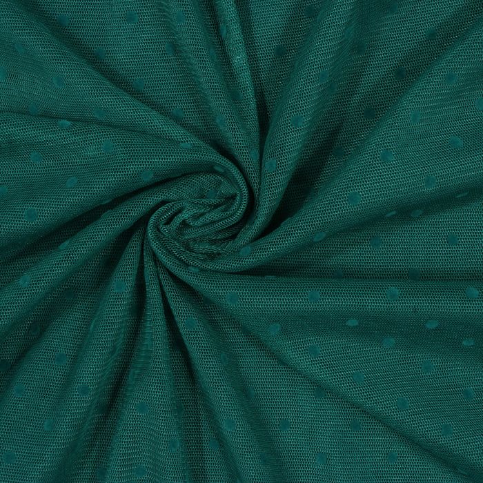 Elastīgs tills ar punktiņiem Dark Green, 1.30x1.55m||TavsSapnis