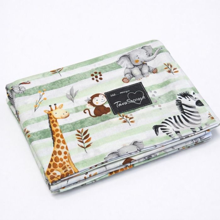 Kokvilnas palags bez gumijas Safari, 155x220 cm||TavsSapnis