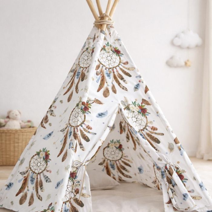 Kokvilnas audums gultasveļai, Sapņu ķērāji, 0.35x2m||TavsSapnis