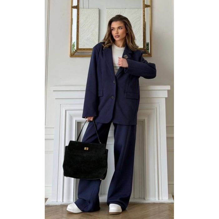 Viskozes kostīma audums, tumši zils||TavsSapnis