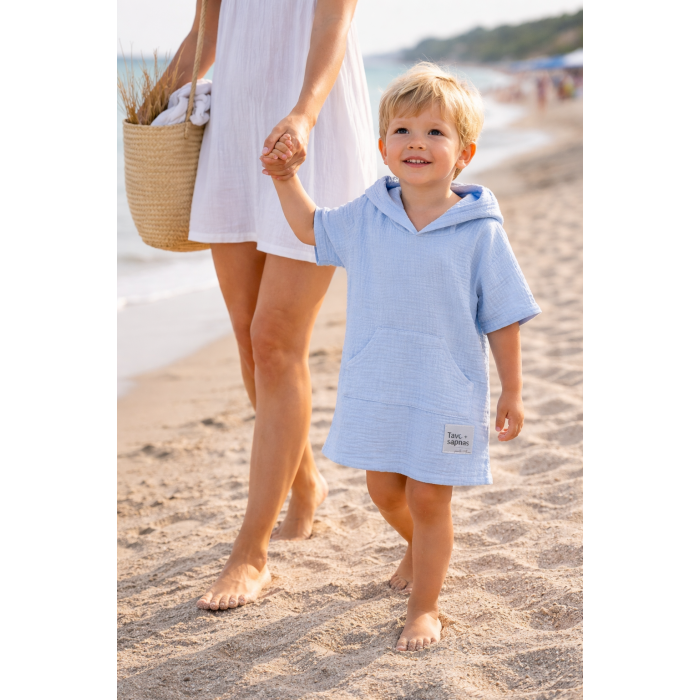 Muslīna pončo-dvielis Mākonis||TavsSapnis