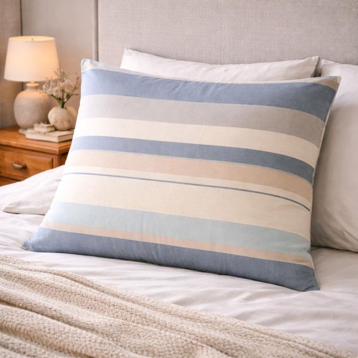 Kokvilnas spilvendrāna ar rāvējslēdzēju Svītra, 70x80 cm||TavsSapnis