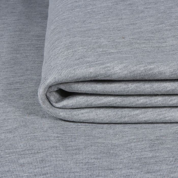 Trīskāršā cilpiņu trikotāža Grey Melange, 1x1.80m||TavsSapnis