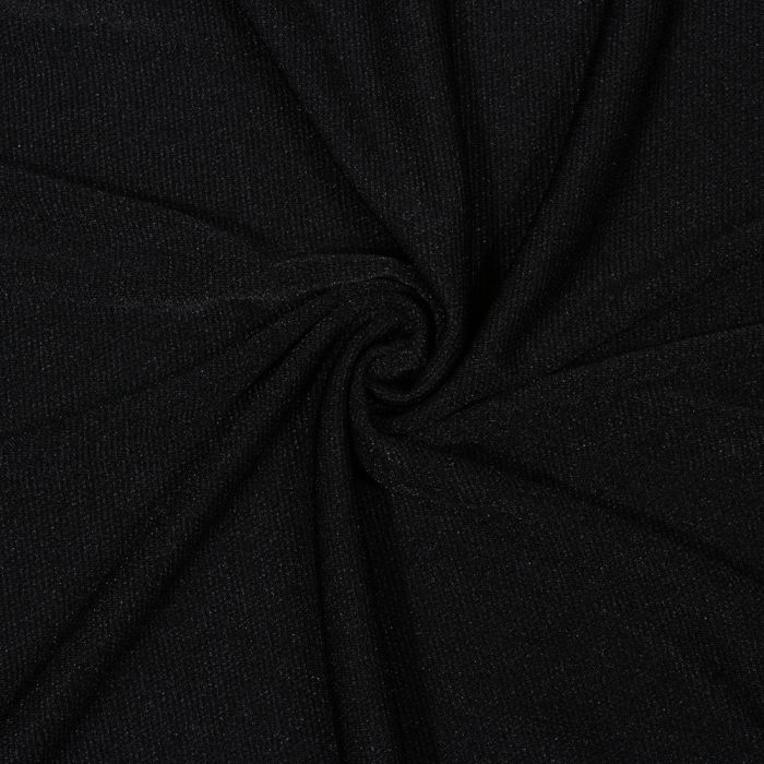 Lieliska sintētiskā trikotāža Black, 0.40x1.60m||TavsSapnis