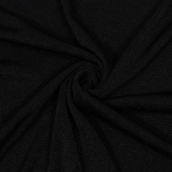 Lieliska sintētiskā trikotāža Black, 0.40x1.60m||TavsSapnis
