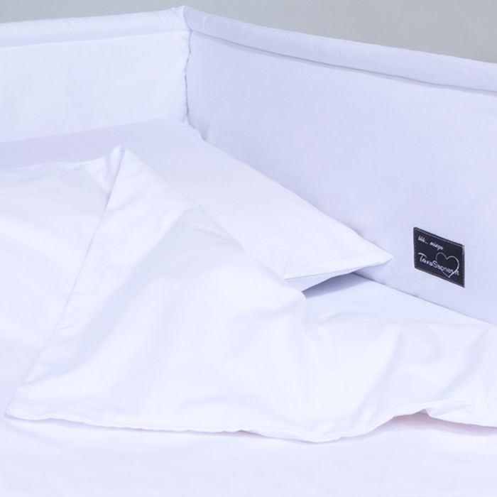 3 daļas gultas veļas komplekts Sniegs, 110x140, 40x60 cm ar aizsargu||TavsSapnis