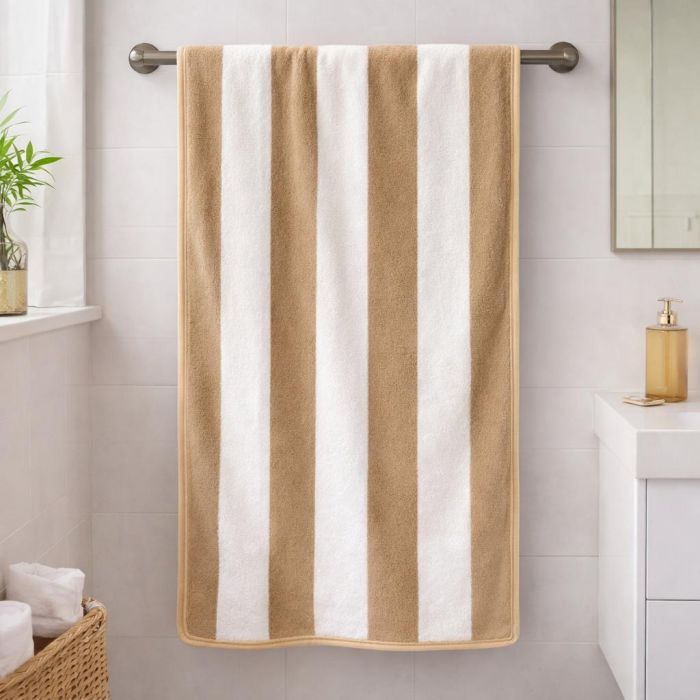 Dvielis Brown Stripes, 70x140 cm||TavsSapnis