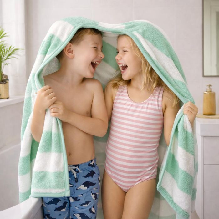 Dvielis Mint Stripes, 70x140 cm||TavsSapnis