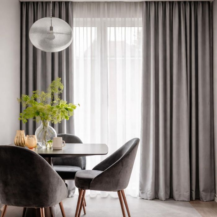 Izmērīts velūra aizkars Grey, augstums 280 cm||TavsSapnis