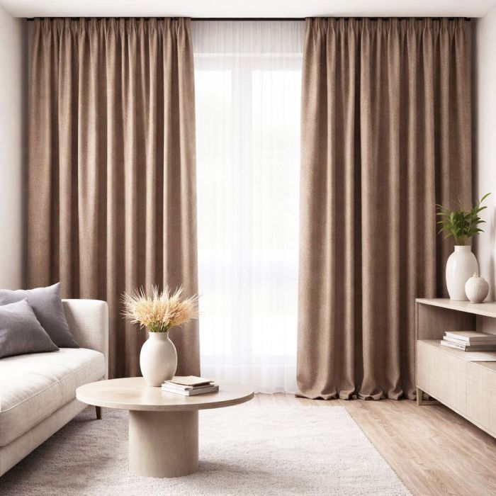 Nakts aizkaru audums Rio Cocoa, augstums 290 cm||TavsSapnis