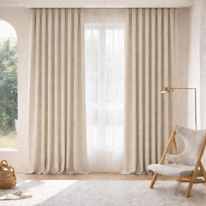 Mērāmi nakts aizkari  Super Soft Chenille Dimout, augstums 330 cm||TavsSapnis