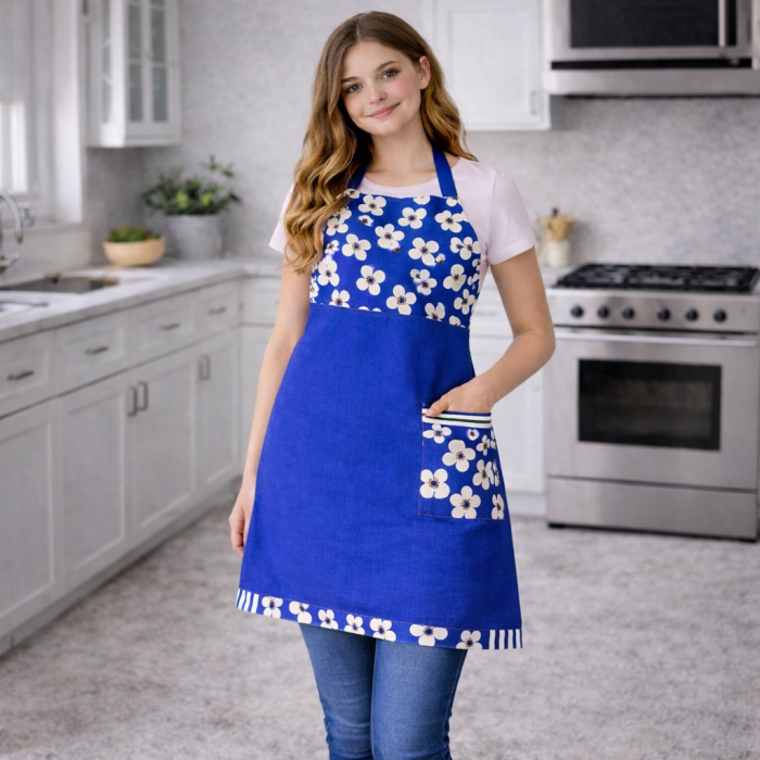 Lina priekšauts Blue Flowers, XS/S||TavsSapnis