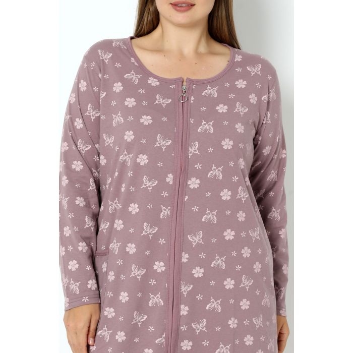 Trikotāžas halāts ar rāvējslēdzēju Butterfly, 2XL||TavsSapnis