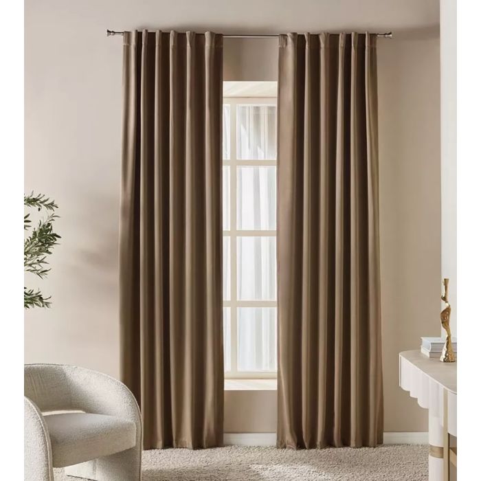 Karaliskais velūra nakts aizkaru komplekts Light Brown||TavsSapnis