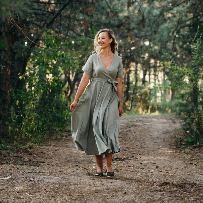 Mīksts mazgāts lins Old Green, 0.75x1.35m||TavsSapnis