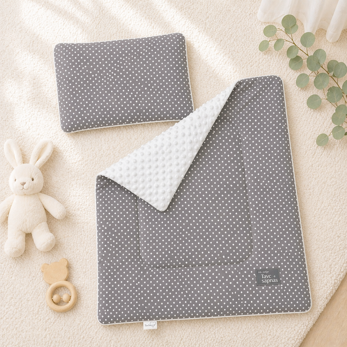 Minky Komplekts ratiņiem Dots||TavsSapnis