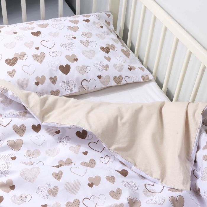 Gultas veļas komplekts Sirdis, 90x120, 40x60 cm||TavsSapnis
