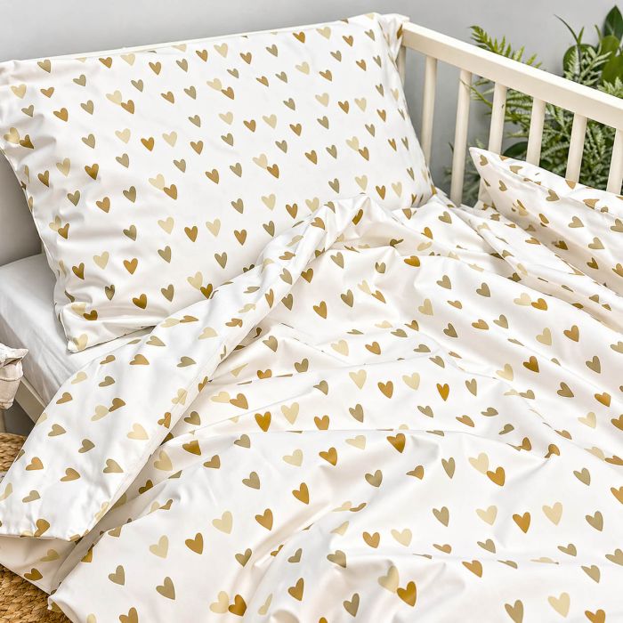 Gultasveļas komplekts ar rāvējslēdzējiem Sirds deja, 100x135, 40x60 cm||TavsSapnis