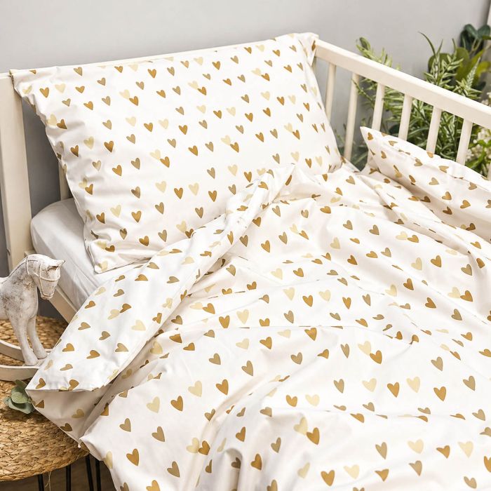 Gultasveļas komplekts ar rāvējslēdzējiem Sirds deja, 100x135, 40x60 cm||TavsSapnis