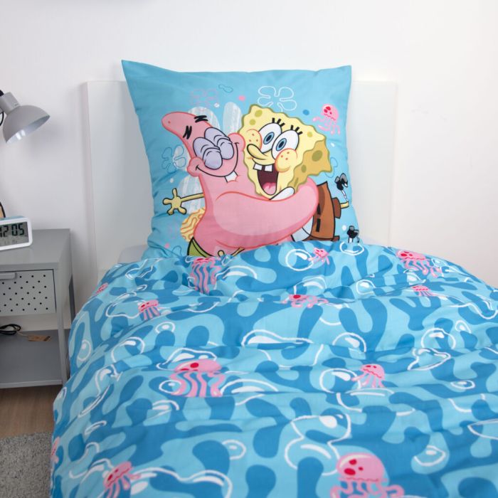 Gultas veļas komplekts SpingeBob, 135x200, 80x80 cm||TavsSapnis