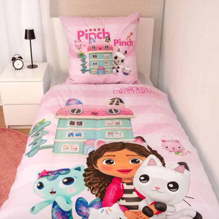 Gultas veļas komplekts Gabby's Dollhouse, 135x200, 80x80 cm||TavsSapnis