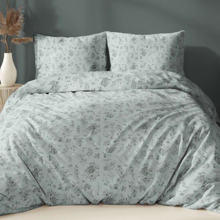 Kokvilnas gultasveļa Zaļa pļava, 140x200, 70x70 cm||TavsSapnis