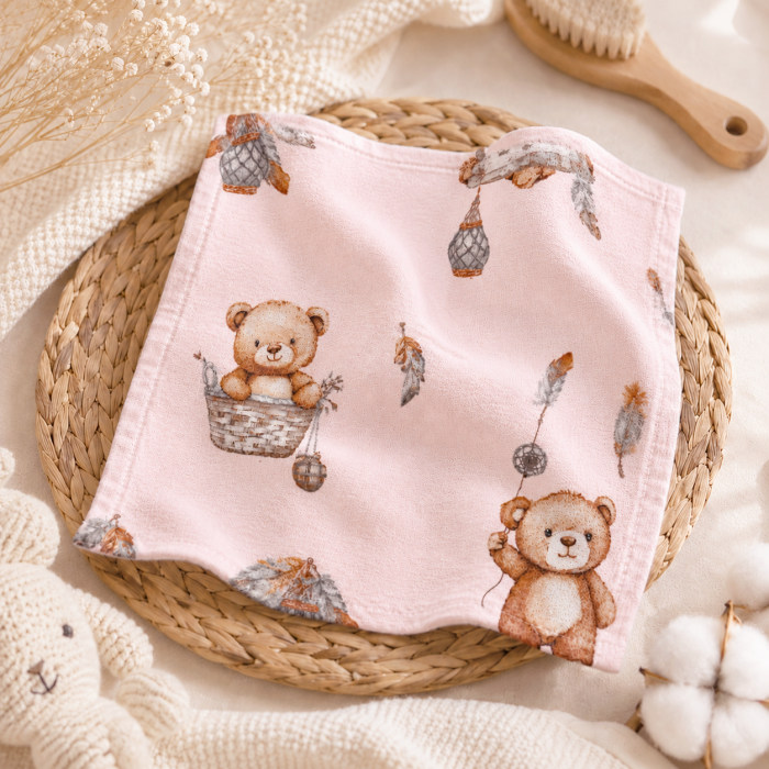 Flaneļa siekalu dvielis Teddy, 25x25 cm||TavsSapnis