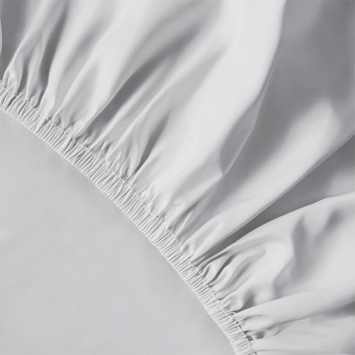 Pure Collection satīna palags ar gumiju SILVER, 160x200 cm||TavsSapnis