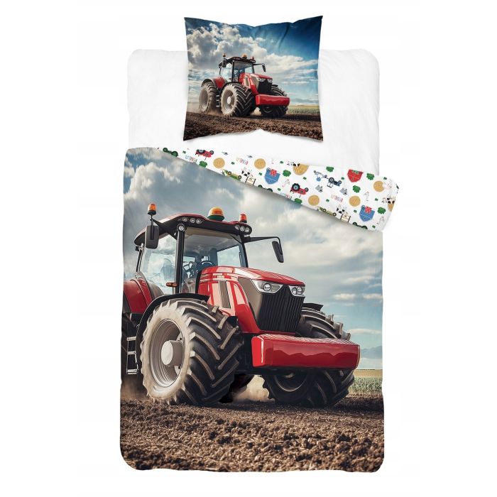 Gultas veļas komplekts Traktors, 140x200, 70x80 cm||TavsSapnis