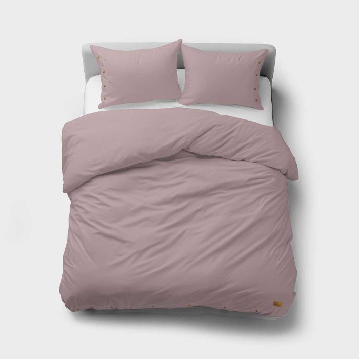 Kokvilnas gultasveļa PURE ECO LINE Powder Pink, 200x220, 70x80 cm||TavsSapnis