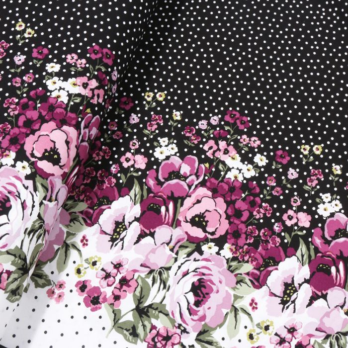 Plāns viskozes audums kleitai Floral, 0.70x1.35m||TavsSapnis
