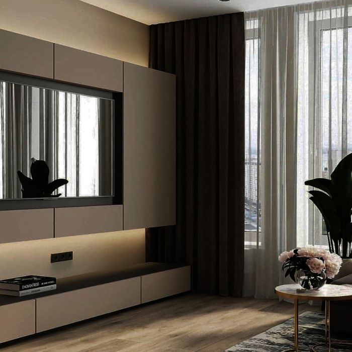 Nakts aizkaru komplekts Rio Dark Brown, platums 500 cm||TavsSapnis