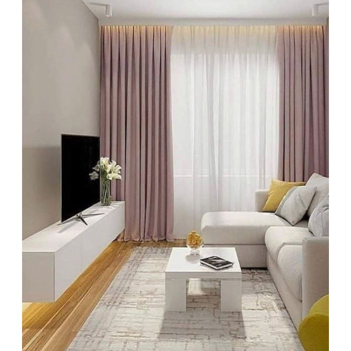 Nakts aizkaru komplekts Rio Ash Pink, platums 250 cm||TavsSapnis