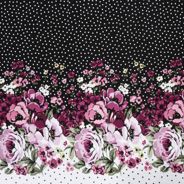 Plāns viskozes audums kleitai Floral, 0.55x1.35m||TavsSapnis