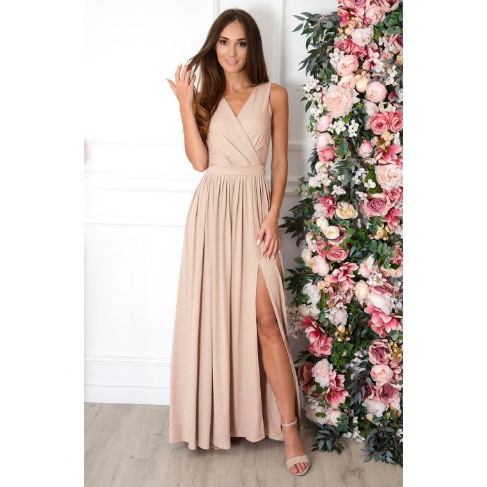 Spīdīgs krāšņs audums Barbie Cream, 0.93x1.40m||TavsSapnis