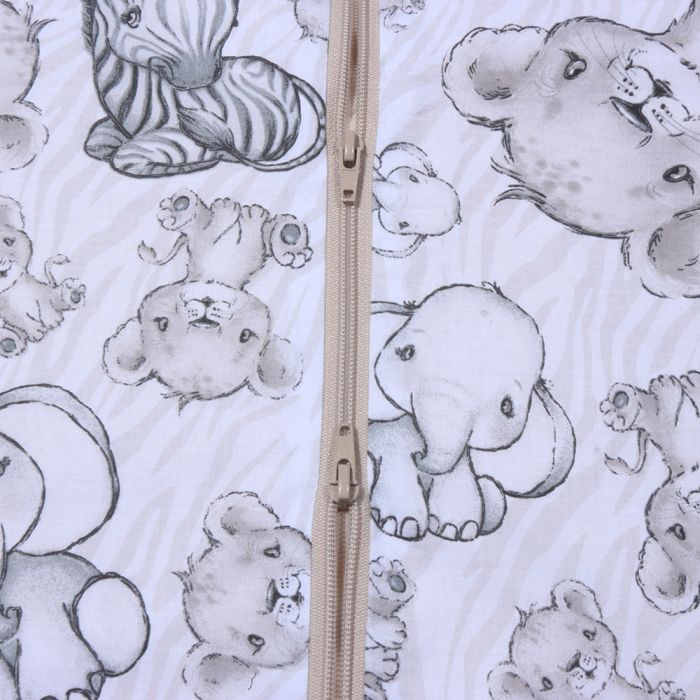 Vasaras guļammaiss ar divvirzienu rāvējslēdzēju Zoo, 80 cm, bez piedurknēm, kokvilnas||TavsSapnis