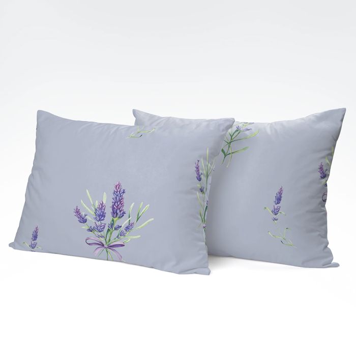 Kokvilnas spilvendrāna Lavanda, 50x70 cm||TavsSapnis