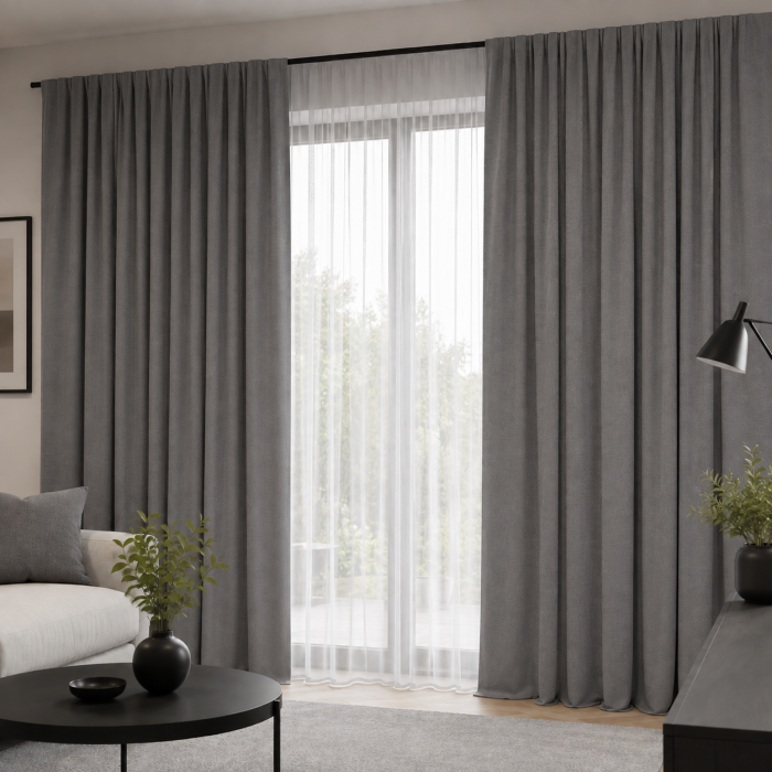 Mērāmi nakts aizkari Linen Blackout, augstums 310 cm||TavsSapnis