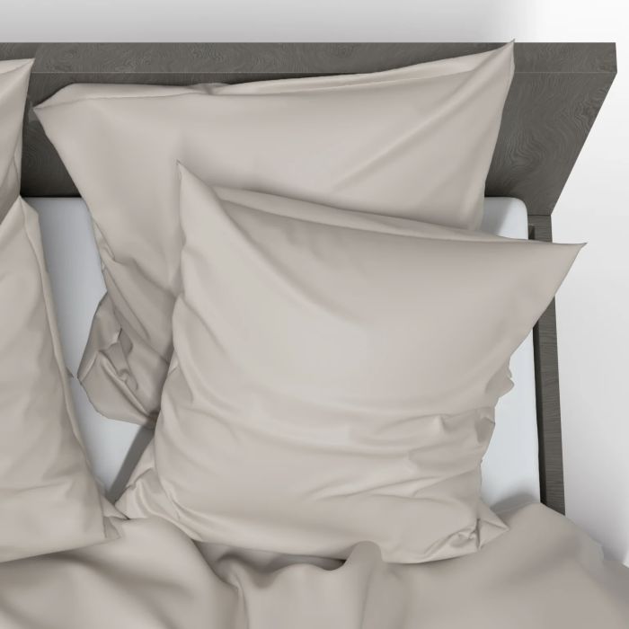 Premium satīna spilvendrāna ar rāvējslēdzēju Beige, 50x70 cm||TavsSapnis