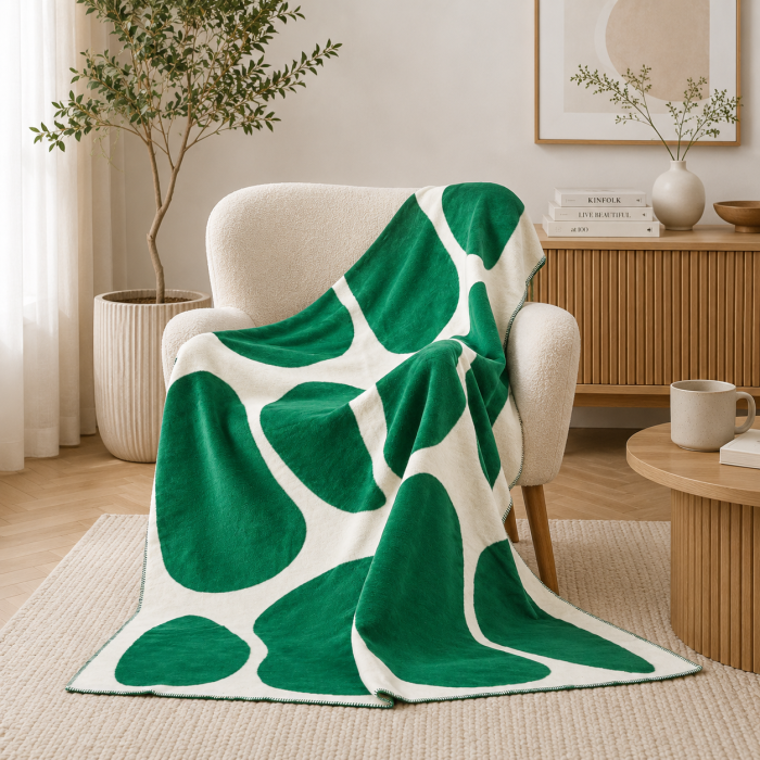 Kokvilnas pleds Fashion Collection Verde, 150x200 cm||TavsSapnis