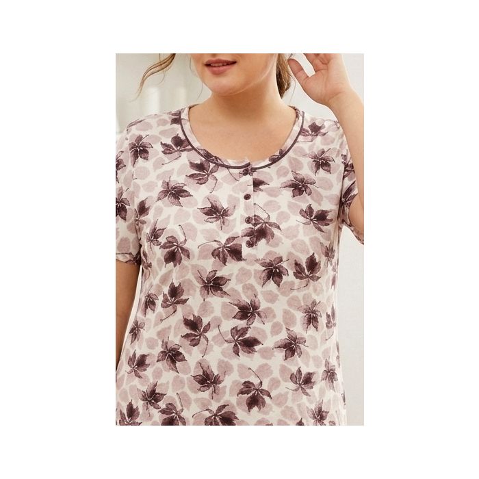 Plus izmēra kokvilnas naktskrekliņš Veronika, 4XL izmērs||TavsSapnis
