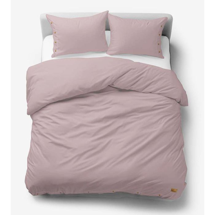 Kokvilnas gultasveļa PURE ECO LINE Powder Pink, 200x220, 70x80 cm||TavsSapnis