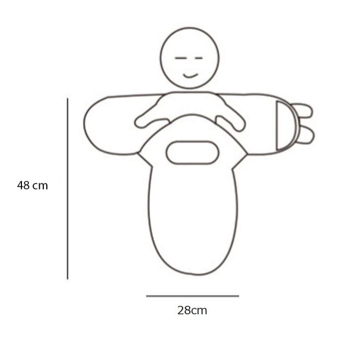 Trikotažas autiņbiksīšu kokons ar cepuri Ziloņi, 48 cm||TavsSapnis