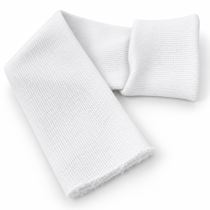 Rib trikotāžas aproces baltas, tiek izmērīti (platums 7-10 cm)||TavsSapnis