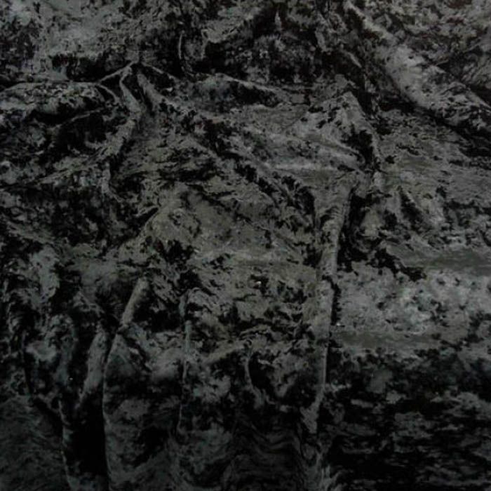 Plāns samts ar burzījuma efektu, Black, 1x1.45m||TavsSapnis