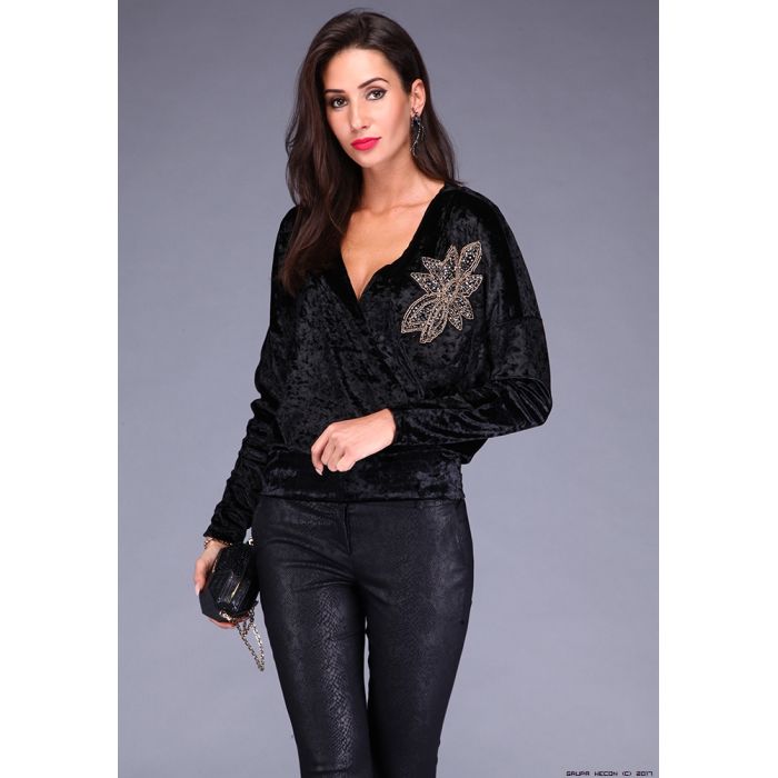 Plāns samts ar burzījuma efektu, Black, 1x1.45m||TavsSapnis
