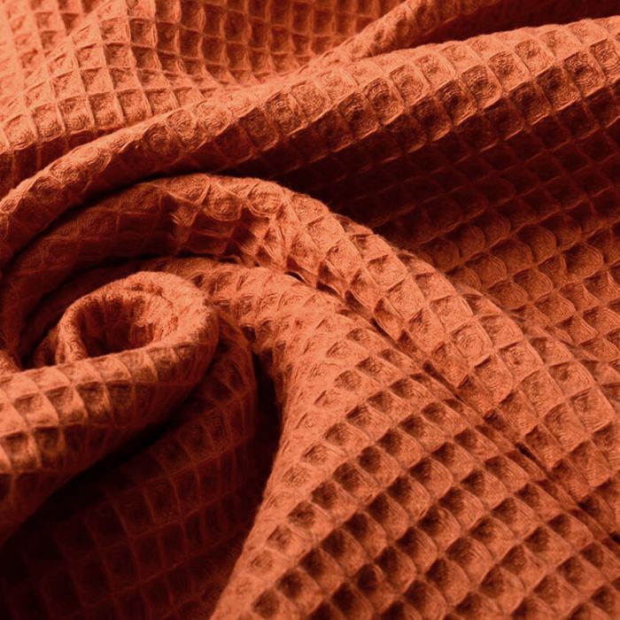 Kokvilnas audums WAFFLE, orange, 0.30x1.50m||TavsSapnis
