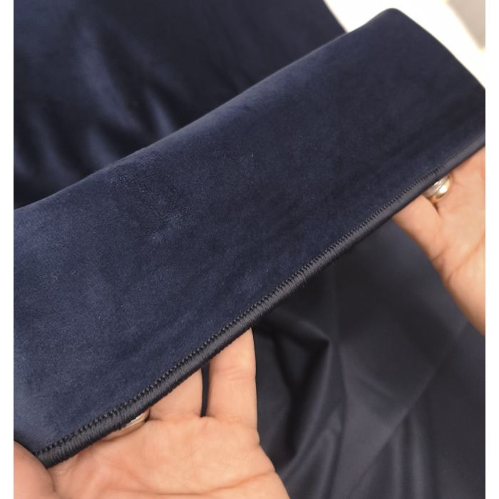 Izmērīts velūra aizkars Darker Blue, augstums 300 cm||TavsSapnis