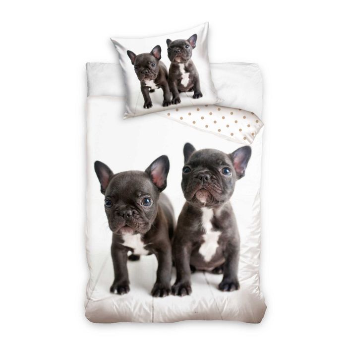 Gultas veļas komplekts Puppy, 140x200, 65x65 cm||TavsSapnis
